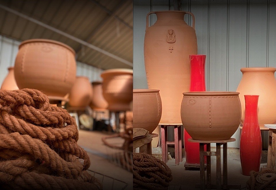Poterie,atelier de fabrication,corde