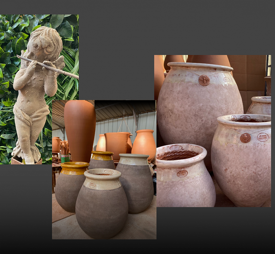 Jarre Biot et olive poterie var Anduze